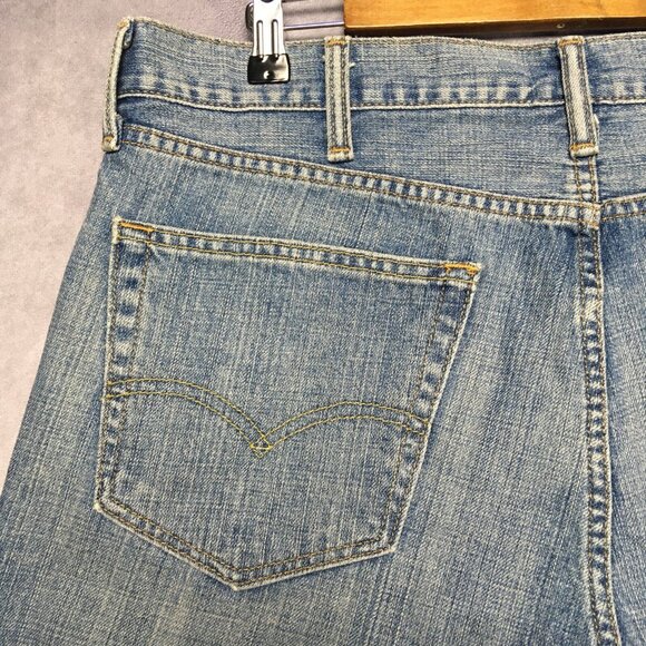 Levis Mens 527‎ Slim Boot Fit Blue Jeans size 38x30 Cotton Denim Pants Light - Picture 11 of 15